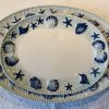 Large blue shell platter