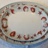 Large red shell platter