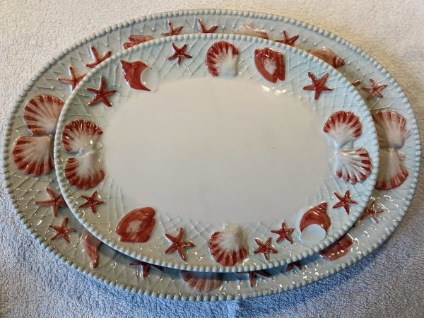 Large red shell platter