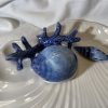 Shell plate blue coral
