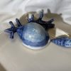 Medium blue coral napkin plate