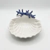 Seashell small bowl blue coral