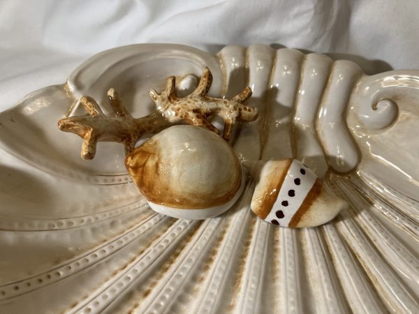 Large beige coral plate