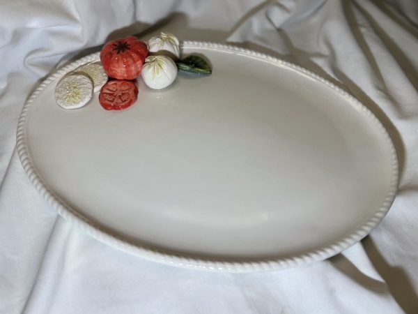 Large oval mozzarella platter
