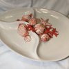 Large red coral snack platter