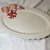 Large oval red coral platter