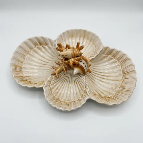 Italian-Ceramics-Bella-Ceramics_95 copy Shells quadruple small bowl beige coral