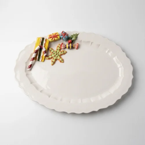 Large oval candy platter