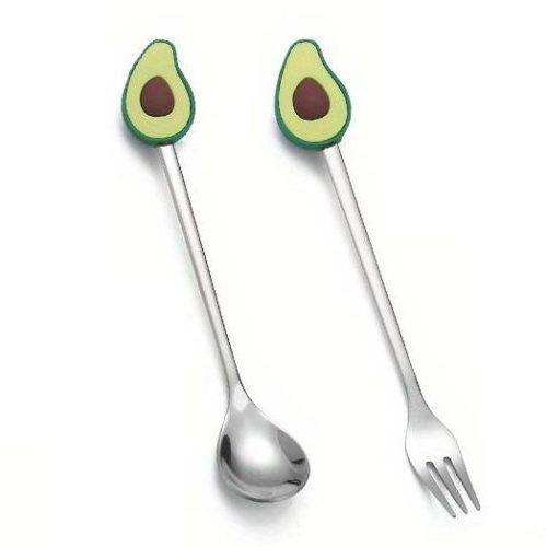 Avocado fork and spoon cutlery set