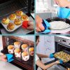 Silicone oven mitts 2 pieces green