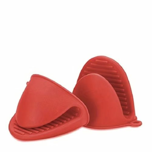 Silicone oven mitts 2 pieces yellow red