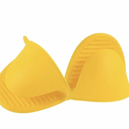 Silicone oven mitts, set of 2, yellow