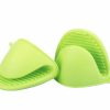 Silicone oven mitts 2 pieces green