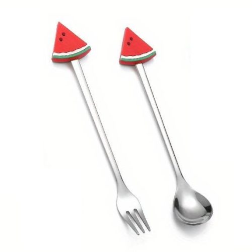Melon fork and spoon cutlery set