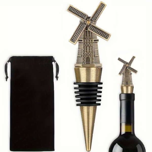 1699429891749-ca34f8f162a44f309679e42656acf2d6-gg Windmill bottle stopper - wine cork gold