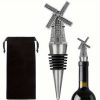 1699429892197-8ecc9db3d37b40c1a310b455977b5612-goods Windmill bottle stopper - silver wine cork