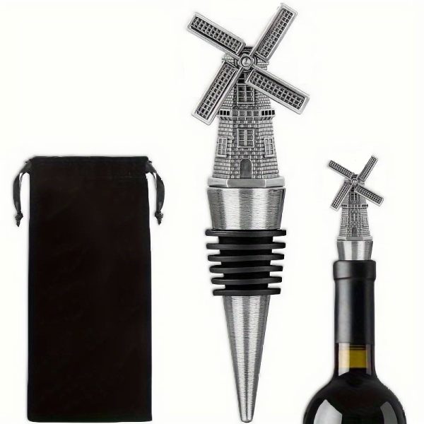 1699429892197-8ecc9db3d37b40c1a310b455977b5612-goods Windmill bottle stopper - silver wine cork