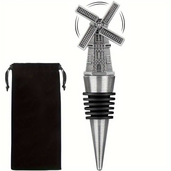 1699429903154-29fe50b730614290aeadf3737056fac6-goods Windmill bottle stopper - silver wine cork