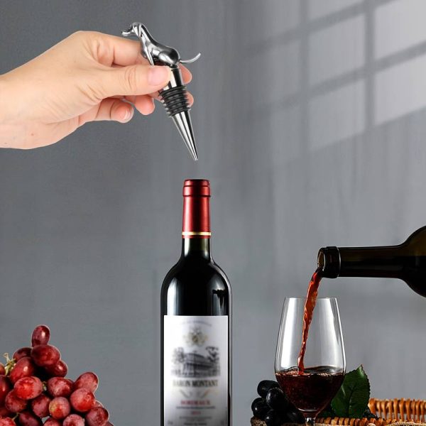 Dog bottle stopper - gold wine cork