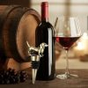 Dachshund bottle stopper - wine cork gold