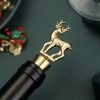 Deer bottle stopper - silver wine cork