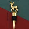 Deer bottle stopper - silver wine cork