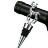 Deer bottle stopper - silver wine cork