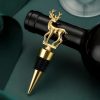 Deer bottle stopper - silver wine cork