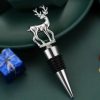 Deer bottle stopper - silver wine cork