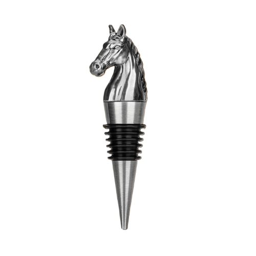 Horse bottle stopper - silver wine cork