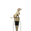 Dog bottle stopper - gold wine cork