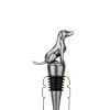 Dog bottle stopper - silver wine cork