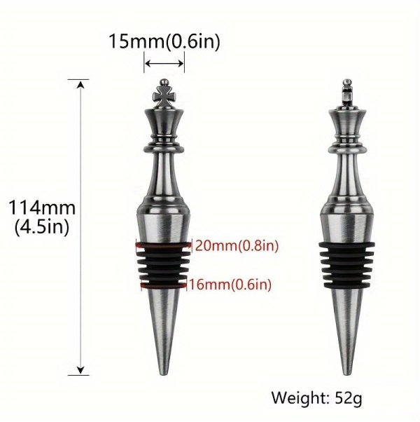 Chess piece bottle stopper - gold wine cork