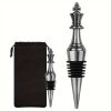 Chess piece bottle stopper - silver wine cork