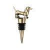 Dachshund bottle stopper - wine cork gold