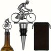Bicycle bottle stopper - silver wine stopper