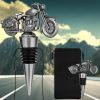 Motorcycle bottle stopper - silver wine cork