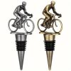 Bicycle bottle stopper - silver wine stopper