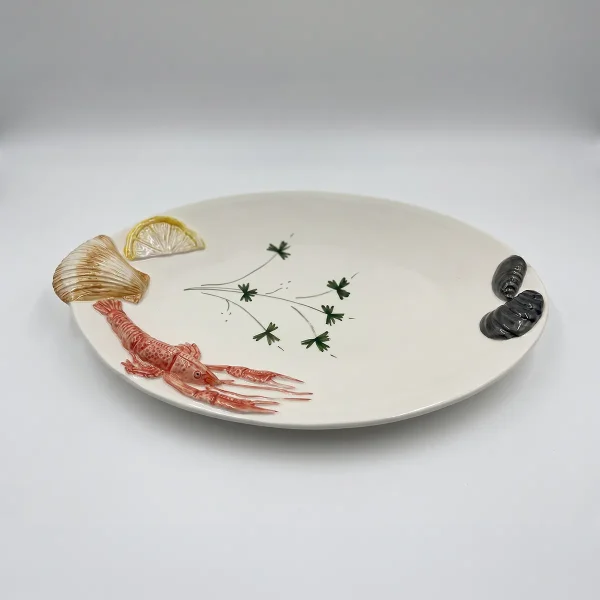 Oval shrimp platter
