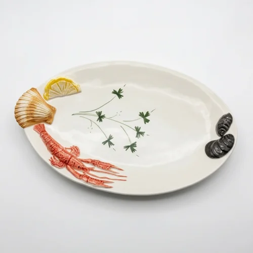 Oval shrimp platter