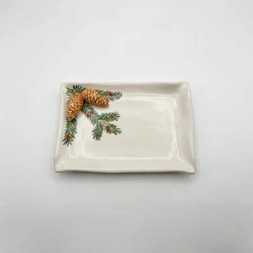 Small pine napkin plate