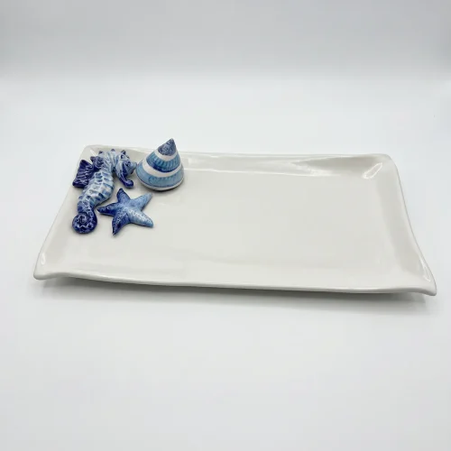 Medium seahorse napkin plate