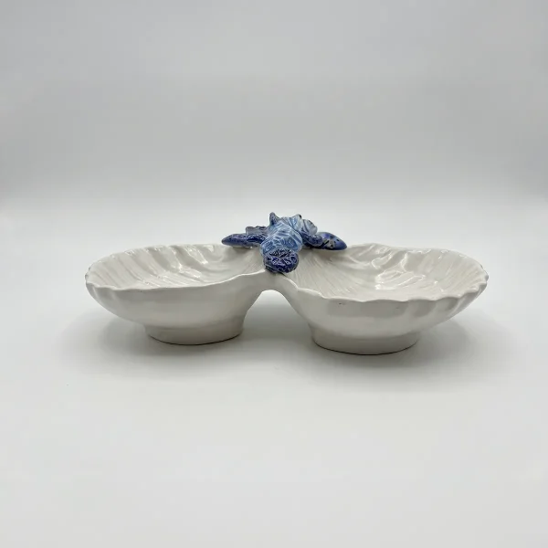Italian-Seahorse-Tableware-Ceramics-Bella-Ceramics_IMG_0753 copy 3 Triple Shell Bowl with Seahorse