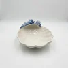 Seashell bowl blue seahorse
