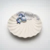 Large seashell plate seahorse