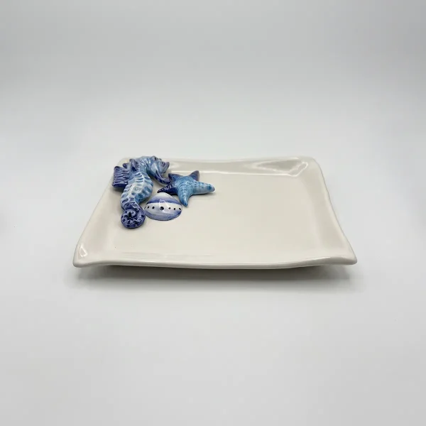Small seahorse napkin plate