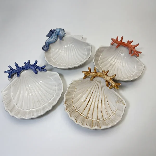 Seahorse shell bowl