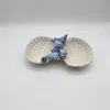 Seahorse shell double bowl