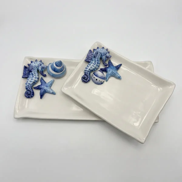 Medium seahorse napkin plate