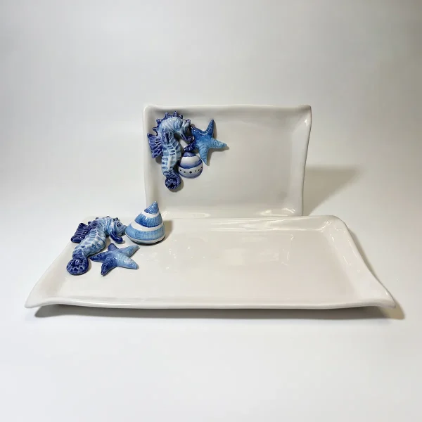 Medium seahorse napkin plate